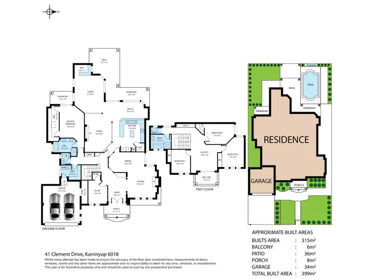 Floorplan of Homely house listing, 41 Clement Drive, Karrinyup WA 6018