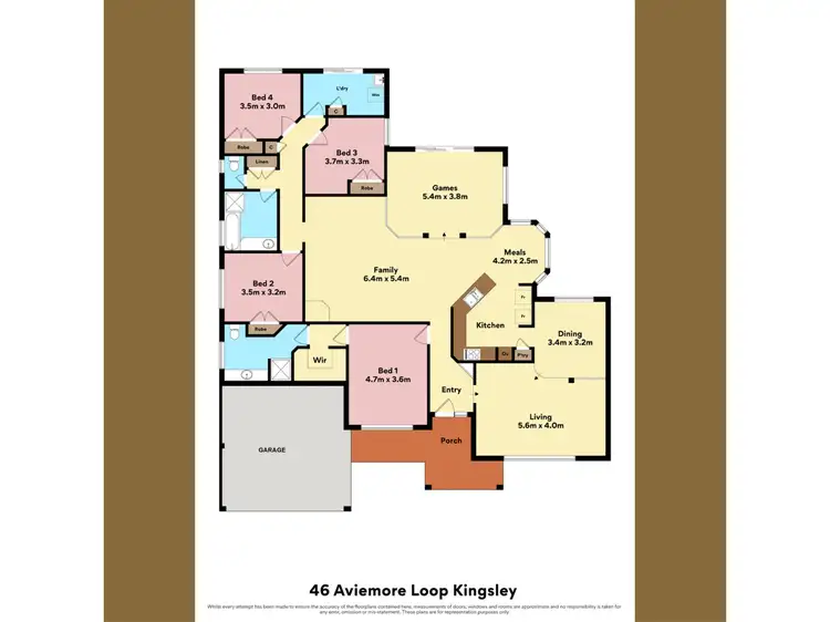 Floorplan of Homely house listing, 46 Aviemore Loop, Kingsley WA 6026
