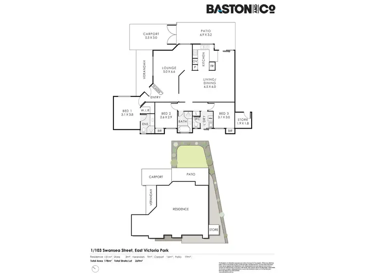 Floorplan of Homely villa listing, 1/103 Swansea Street, East Victoria Park WA 6101