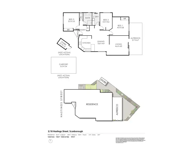 Floorplan of Homely villa listing, 2/18 Hastings Street, Scarborough WA 6019