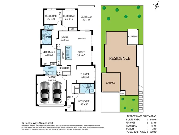 Floorplan of Homely house listing, 17 Borlase Way, Alkimos WA 6038