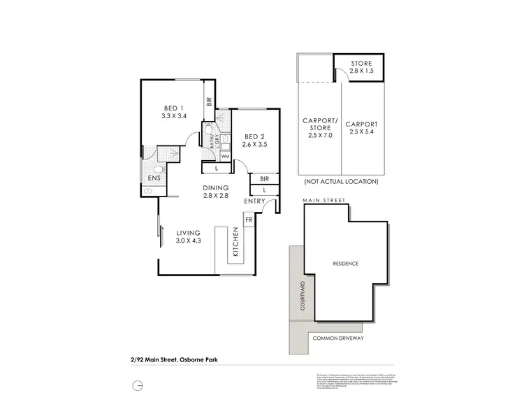 Floorplan of Homely apartment listing, 2/92 Main Street, Osborne Park WA 6017