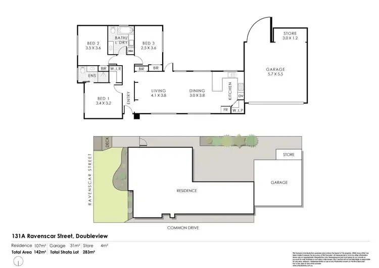 Floorplan of Homely house listing, 131A Ravenscar Street, Doubleview WA 6018