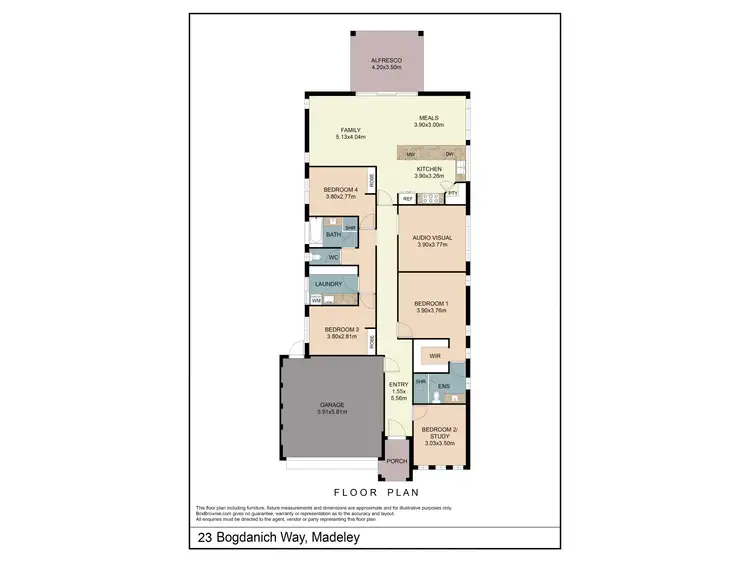 Floorplan of Homely house listing, 23 Bogdanich Way, Madeley WA 6065