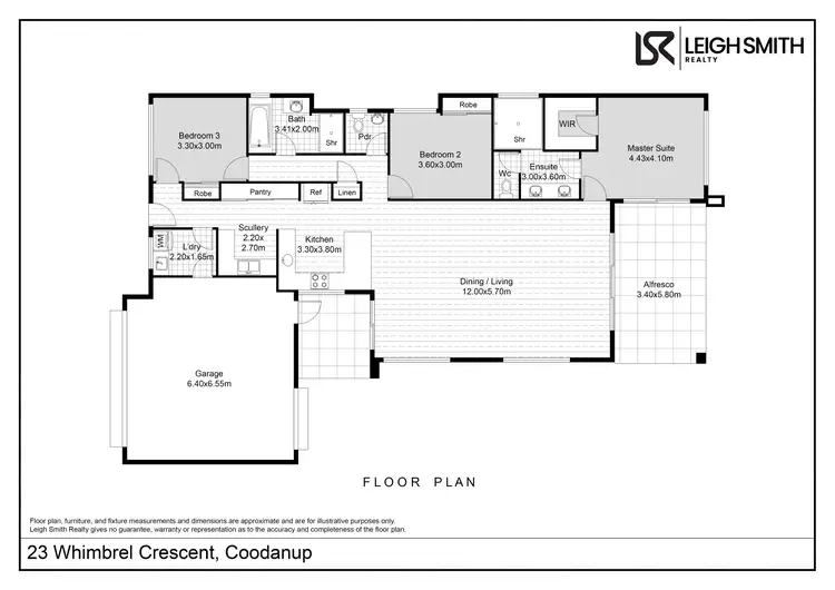 Floorplan of Homely house listing, 23 Whimbrel Crescent, Coodanup WA 6210
