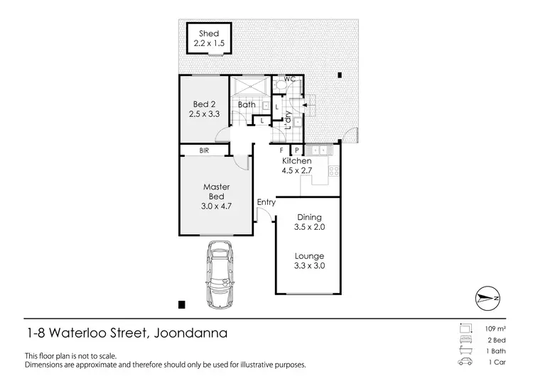 Floorplan of Homely villa listing, 1/8 Waterloo Street, Joondanna WA 6060
