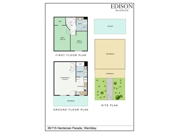 Floorplan of Homely townhouse listing, 36/115 Herdsman Parade, Wembley WA 6014