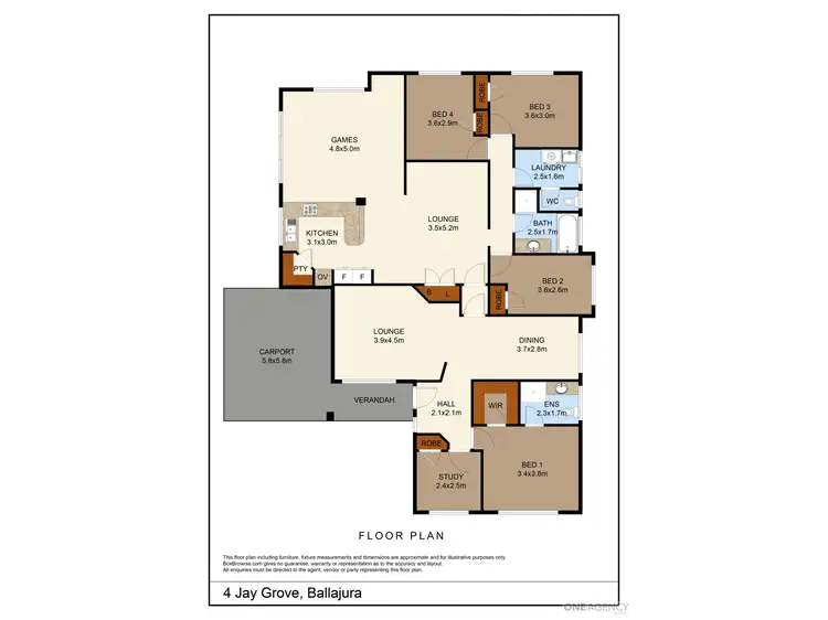 Floorplan of Homely house listing, 4 Jay Grove, Ballajura WA 6066
