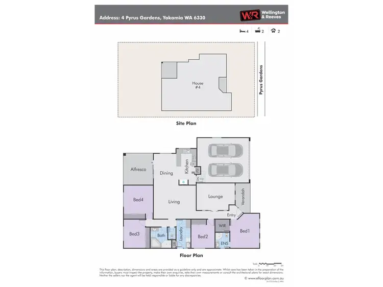 Floorplan of Homely house listing, 4 Pyrus Gardens, Yakamia WA 6330