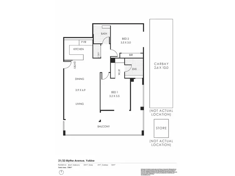 Floorplan of Homely apartment listing, 21/33 Blythe Avenue, Yokine WA 6060