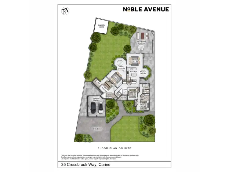Floorplan of Homely house listing, 35 Cressbrook Way, Carine WA 6020