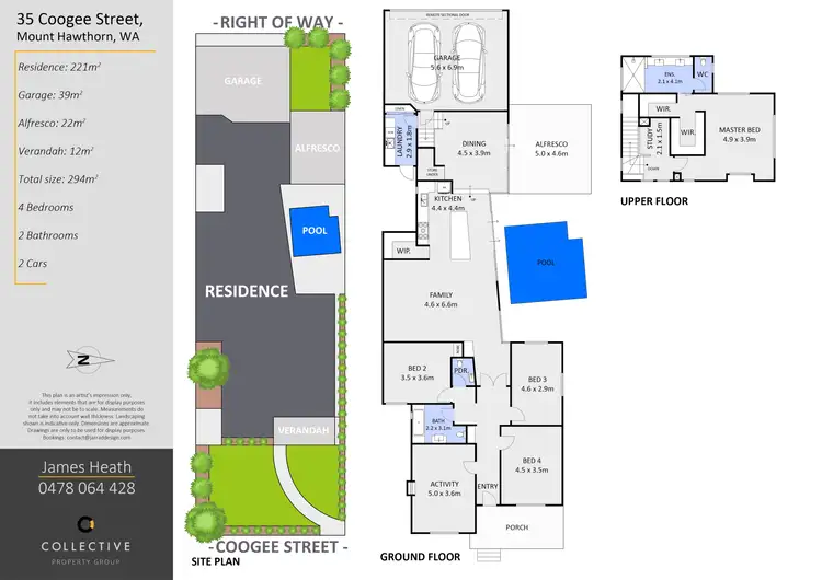 Floorplan of Homely house listing, 35 Coogee Street, Mount Hawthorn WA 6016