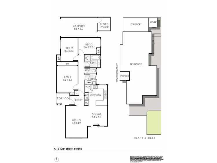 Floorplan of Homely villa listing, 4/15 Tuart Street, Yokine WA 6060