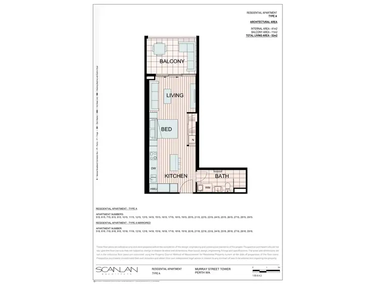 Floorplan of Homely apartment listing, 2918/380 Murray Street, Perth WA 6000