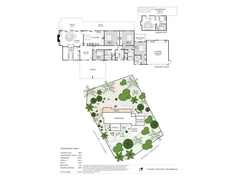 Floorplan of Homely house listing, 1 Sunset Crescent, Kalamunda WA 6076