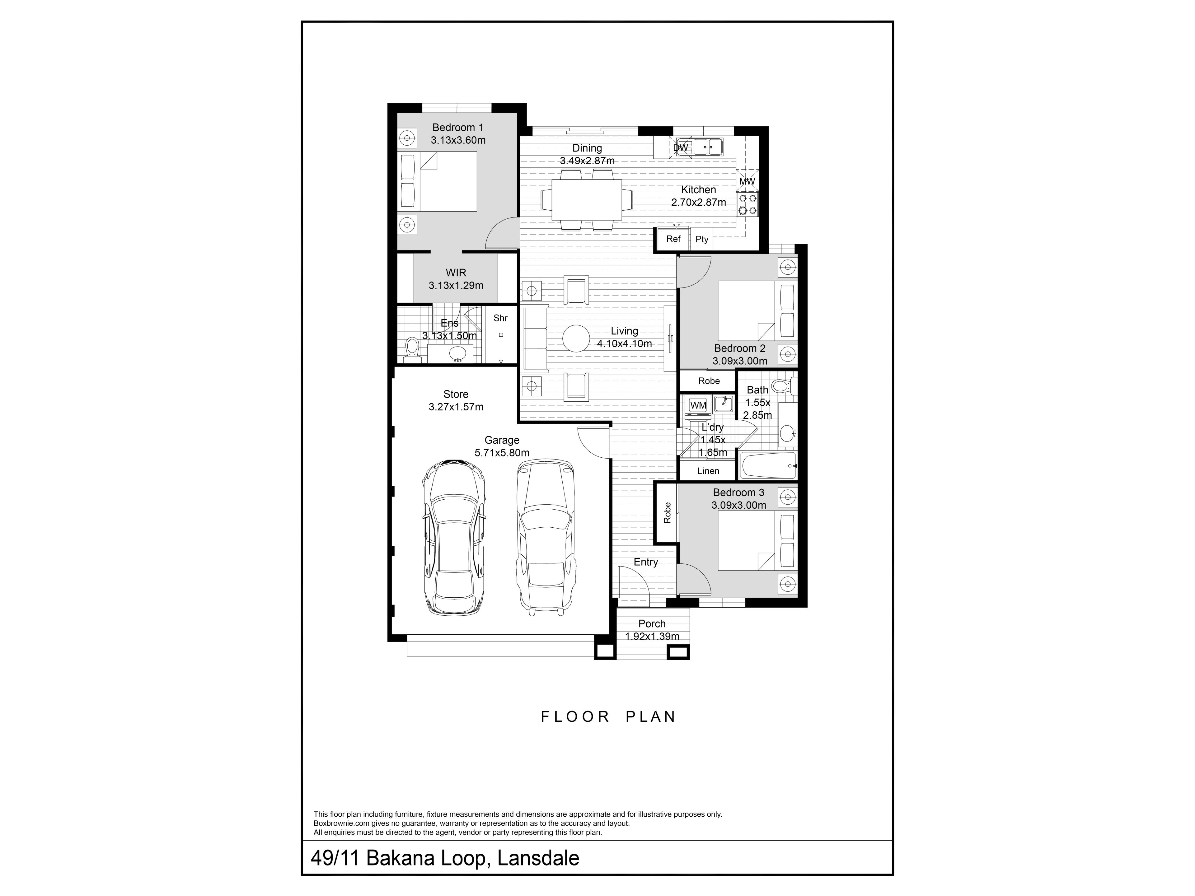 Floorplan of Homely house listing, 49/11 Bakana  Loop, Landsdale WA 6065
