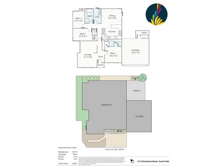 Floorplan of Homely villa listing, 2/13 Strickland Street, South Perth WA 6151