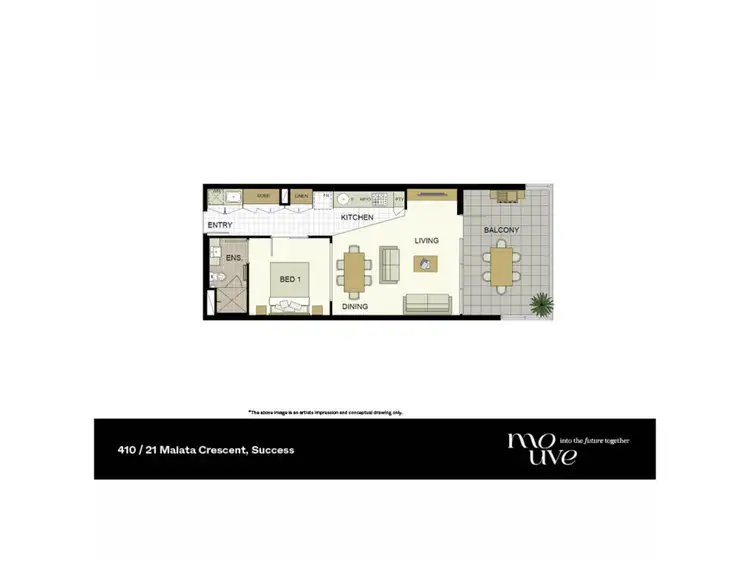 Floorplan of Homely apartment listing, 410/21 Malata Crescent, Success WA 6164
