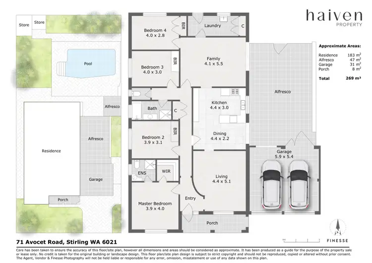 Floorplan of Homely house listing, 71 Avocet Road, Stirling WA 6021