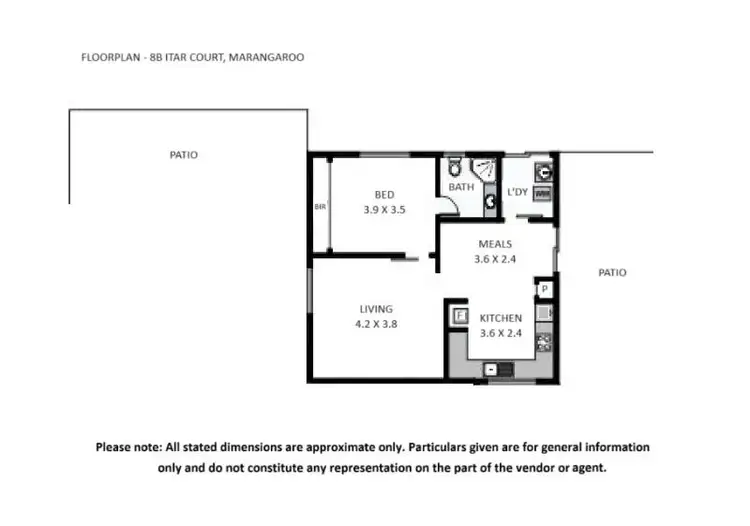 Floorplan of Homely unit listing, 8B Itar Court, Marangaroo WA 6064
