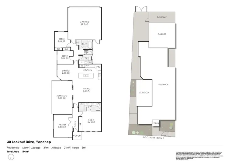 Floorplan of Homely house listing, 30 Lookout Drive, Yanchep WA 6035
