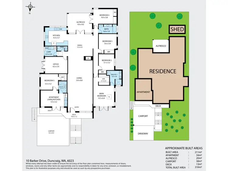 Floorplan of Homely house listing, 10 Barker Drive, Duncraig WA 6023