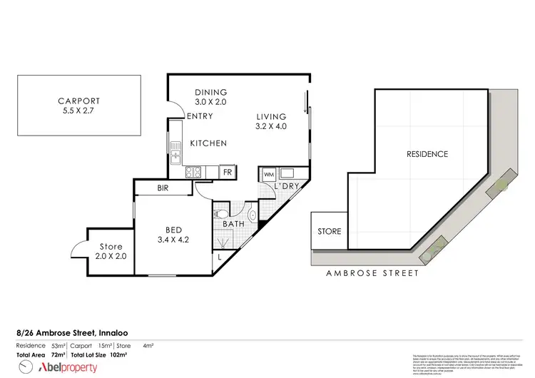 Floorplan of Homely unit listing, 8/26 Ambrose Street, Innaloo WA 6018