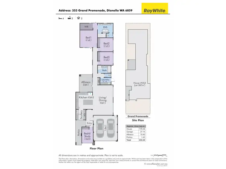 Floorplan of Homely house listing, 353 Grand Promenade, Dianella WA 6059