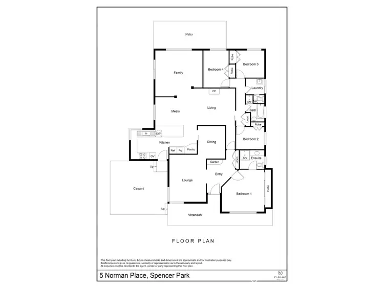 Floorplan of Homely house listing, 5 Norman Place, Spencer Park WA 6330