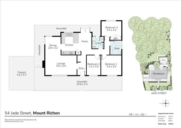 Floorplan of Homely house listing, 54 Jade Street, Mount Richon WA 6112