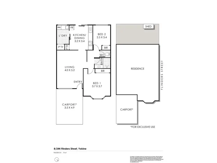 Floorplan of Homely unit listing, 8/244 Flinders Street, Yokine WA 6060