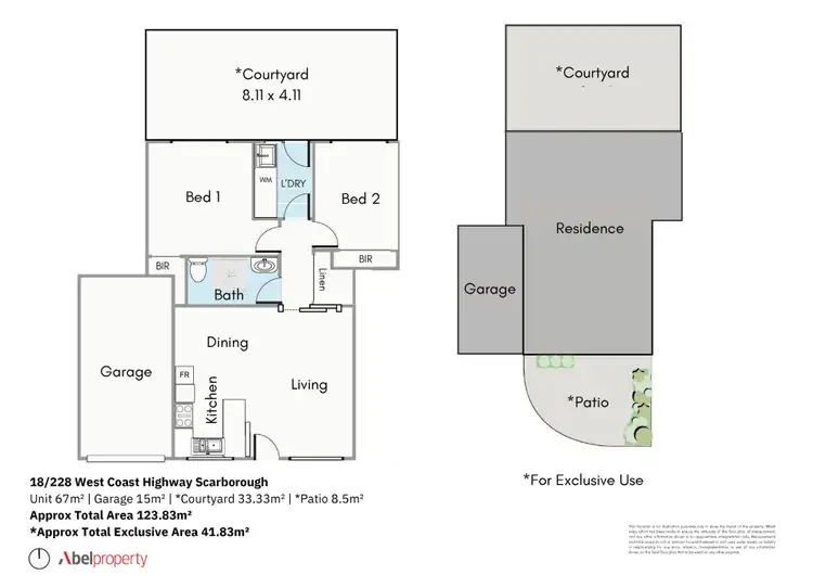 Floorplan of Homely unit listing, 18/228 West Coast Highway, Scarborough WA 6019