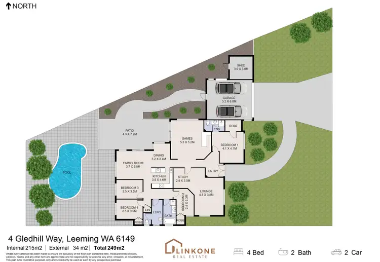 Floorplan of Homely house listing, 4 Gledhill Way, Leeming WA 6149
