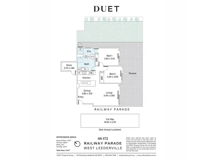 Floorplan of Homely apartment listing, 68/172 Railway Parade, West Leederville WA 6007