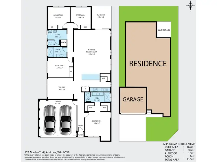 Floorplan of Homely house listing, 123 Myrlea Trail, Alkimos WA 6038