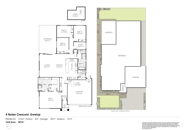 Floorplan of Homely house listing, 4 Nolan Crescent, Gwelup WA 6018
