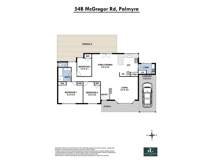 Floorplan of Homely house listing, 54B McGregor Road, Palmyra WA 6157