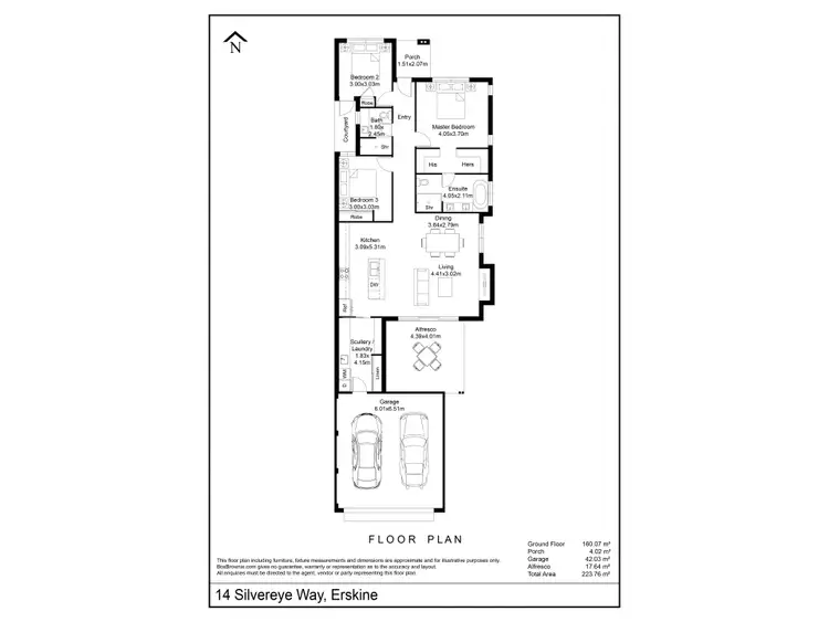 Floorplan of Homely house listing, 14 Silvereye Way, Erskine WA 6210