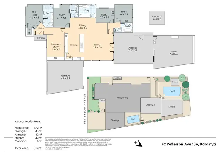 Floorplan of Homely house listing, 42 Petterson Avenue, Kardinya WA 6163