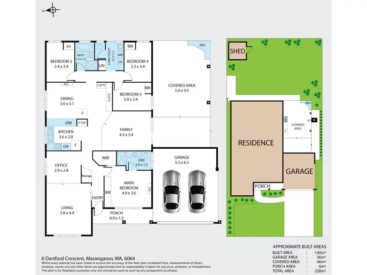 Floorplan of Homely house listing, 6 Dartford Crescent, Marangaroo WA 6064