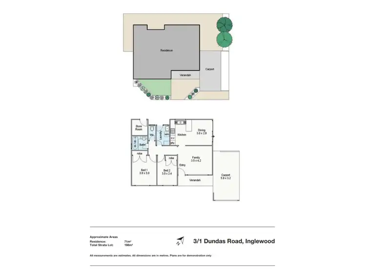 Floorplan of Homely villa listing, 3/1 Dundas Road, Inglewood WA 6052