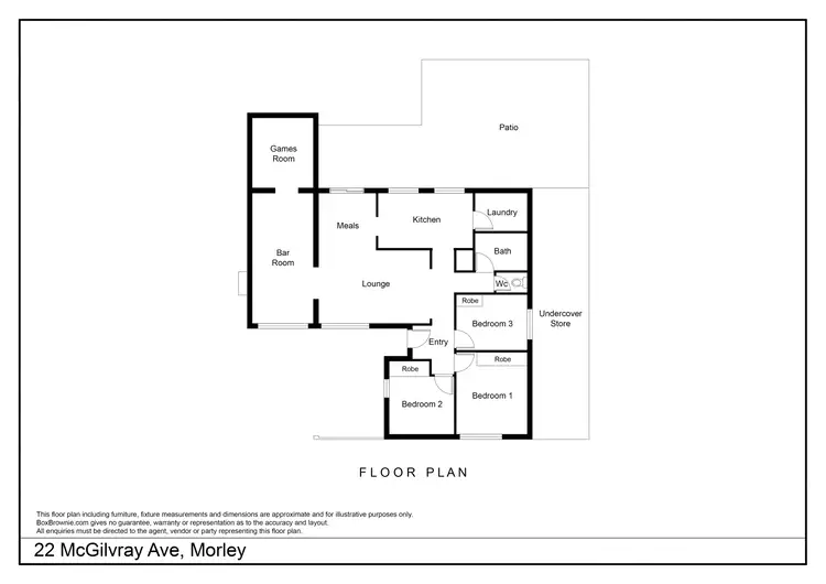 Floorplan of Homely house listing, 22 Mcgilvray Avenue, Morley WA 6062