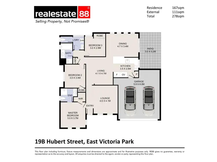Floorplan of Homely house listing, 19B Hubert Street, East Victoria Park WA 6101
