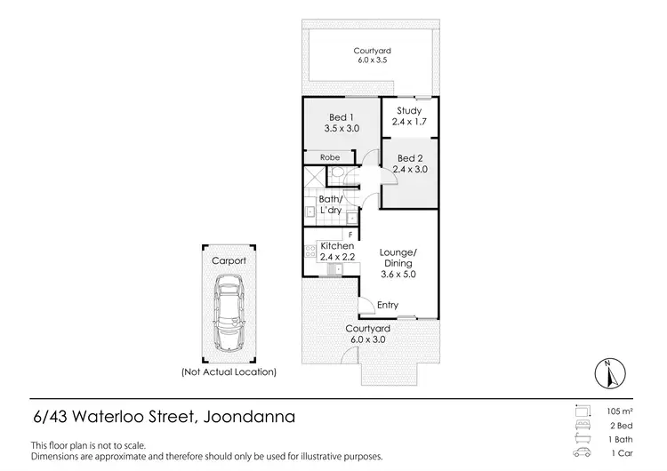 Floorplan of Homely villa listing, 6/43 Waterloo Street, Joondanna WA 6060