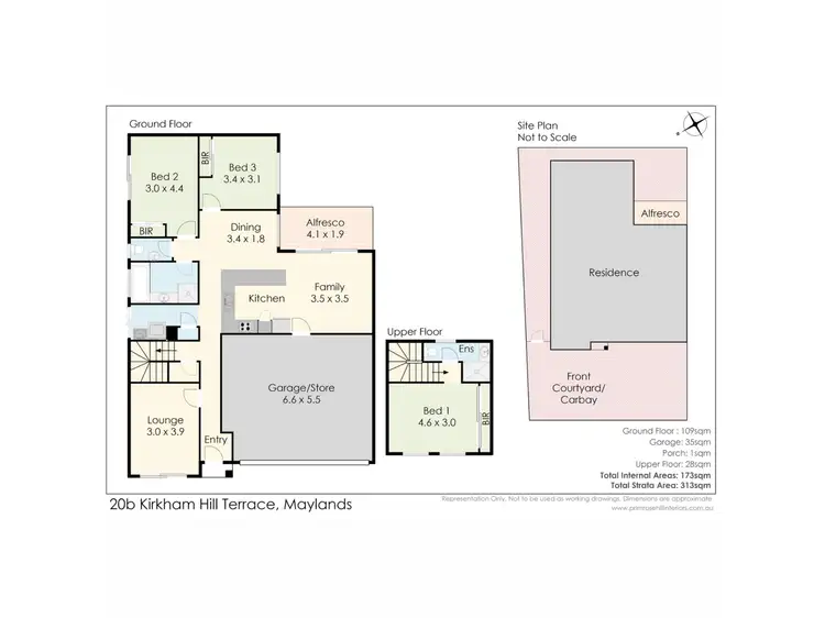 Floorplan of Homely townhouse listing, 20B Kirkham Hill Terrace, Maylands WA 6051