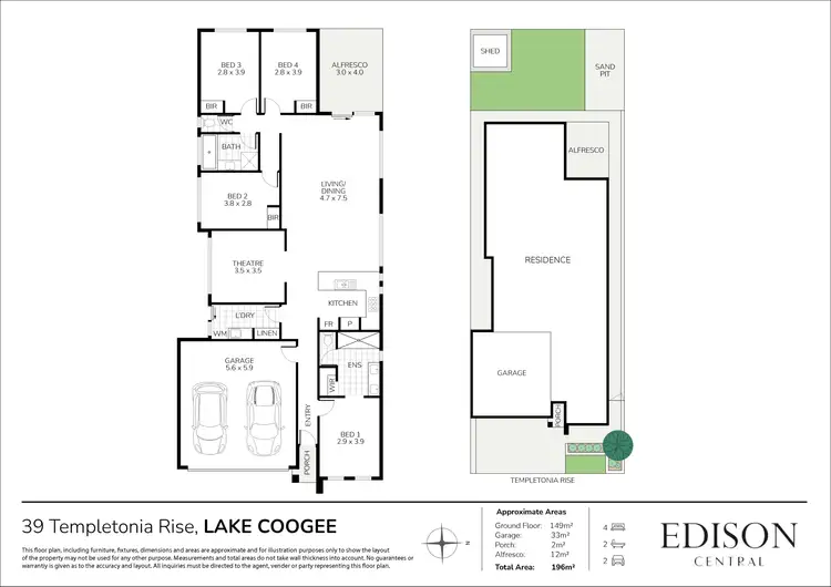 Floorplan of Homely house listing, 39 Templetonia Rise, Lake Coogee WA 6166