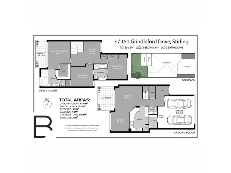 Floorplan of Homely townhouse listing, 3/151 Grindleford Drive, Stirling WA 6021