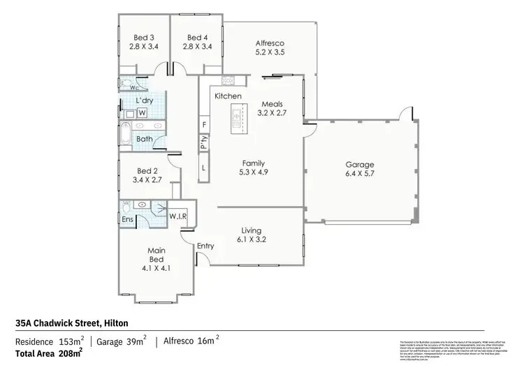 Floorplan of Homely house listing, 35A Chadwick Street, Hilton WA 6163