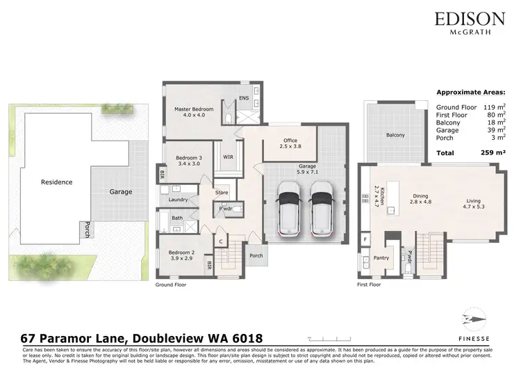 Floorplan of Homely house listing, 67 Paramor Lane, Doubleview WA 6018