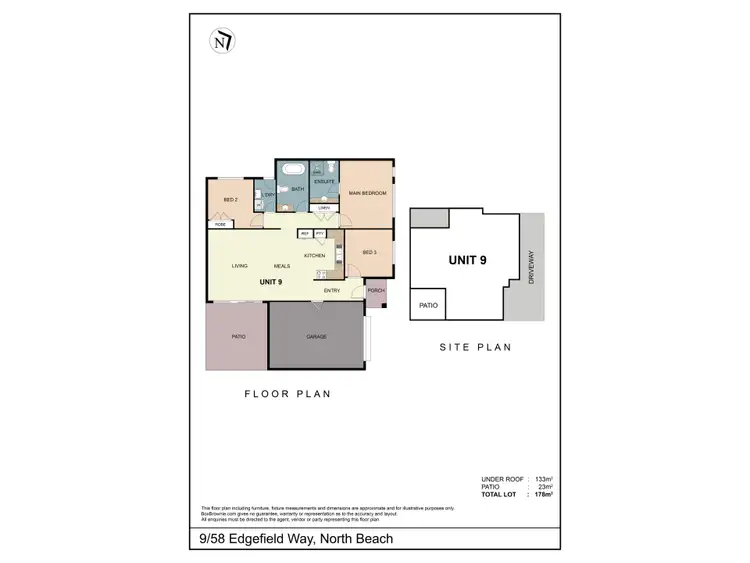 Floorplan of Homely villa listing, 9/58 Edgefield Way, North Beach WA 6020